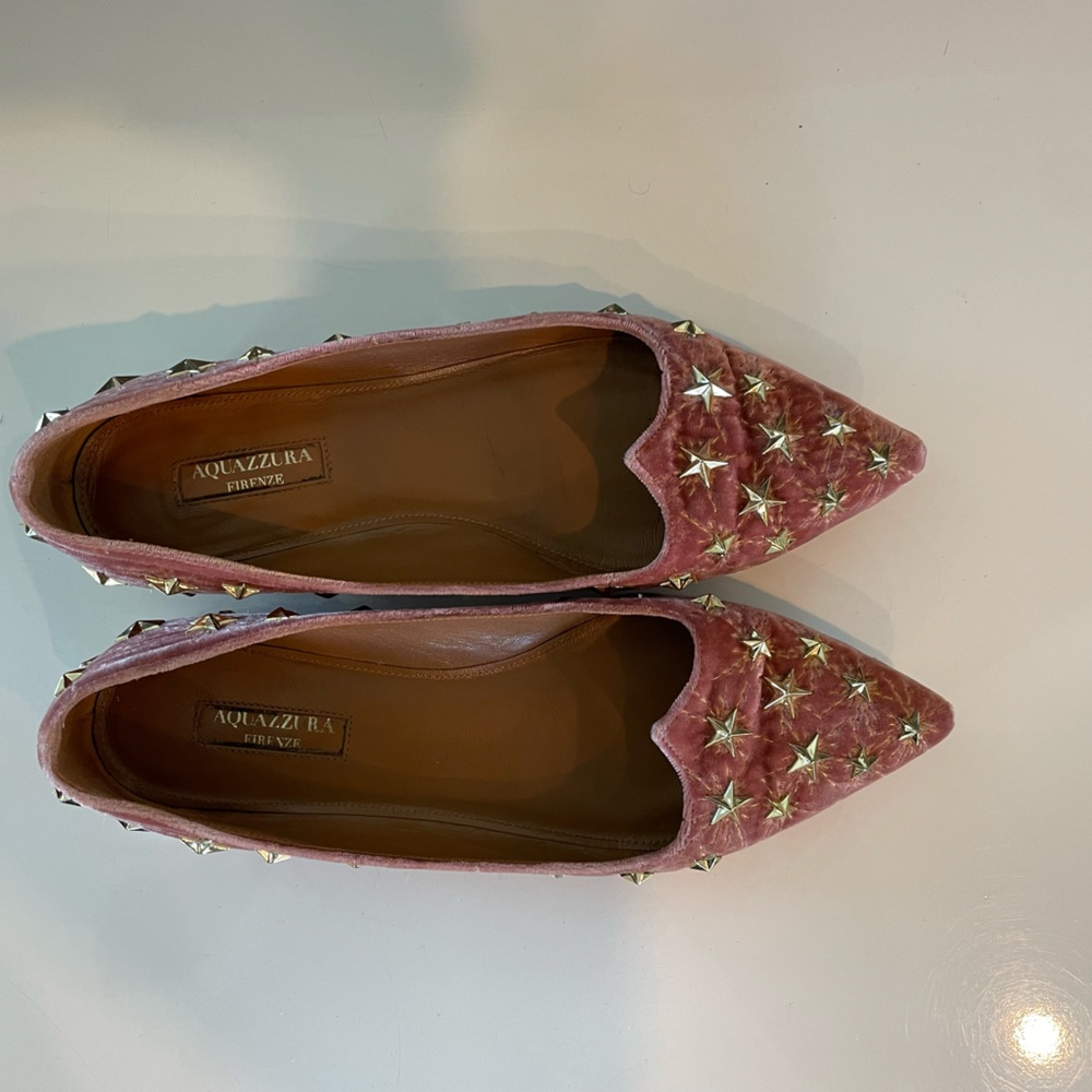 Aquazzura Studded cosmic star Flats, size 36 1/2 - Picture 6 of 7